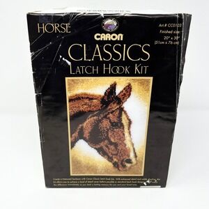 Caron Classics Latch Hook Rug‎ Kit CC0103 HORSE 20x30 Equestrian NEW